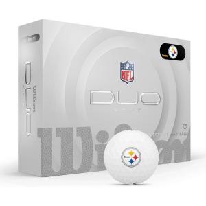 Wilson 2025 Duo Soft NFL Golf Ball – 12 Balls, White, Atlanta Falcons(Pittsburgh Steelers)