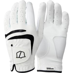 Wilson Men’s Grip Plus Golf Gloves – White/Black(XX-Large)