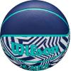 Wilson NBA DRV Outdoor Basketball with Pump(Dazzle Camo Indigo/Teal)