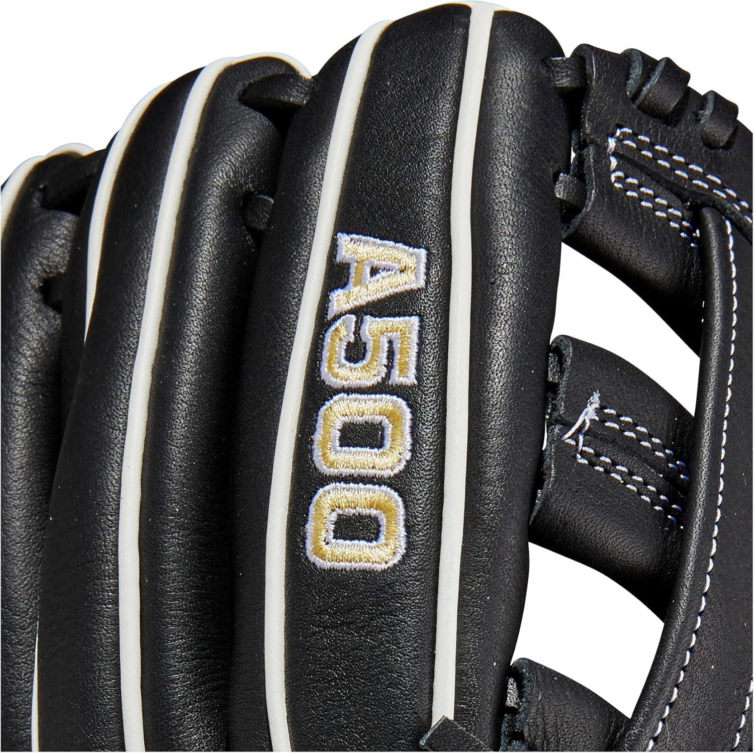 imageWilson 2023 A500 Youth Baseball GloveBlackWhiteBlonde