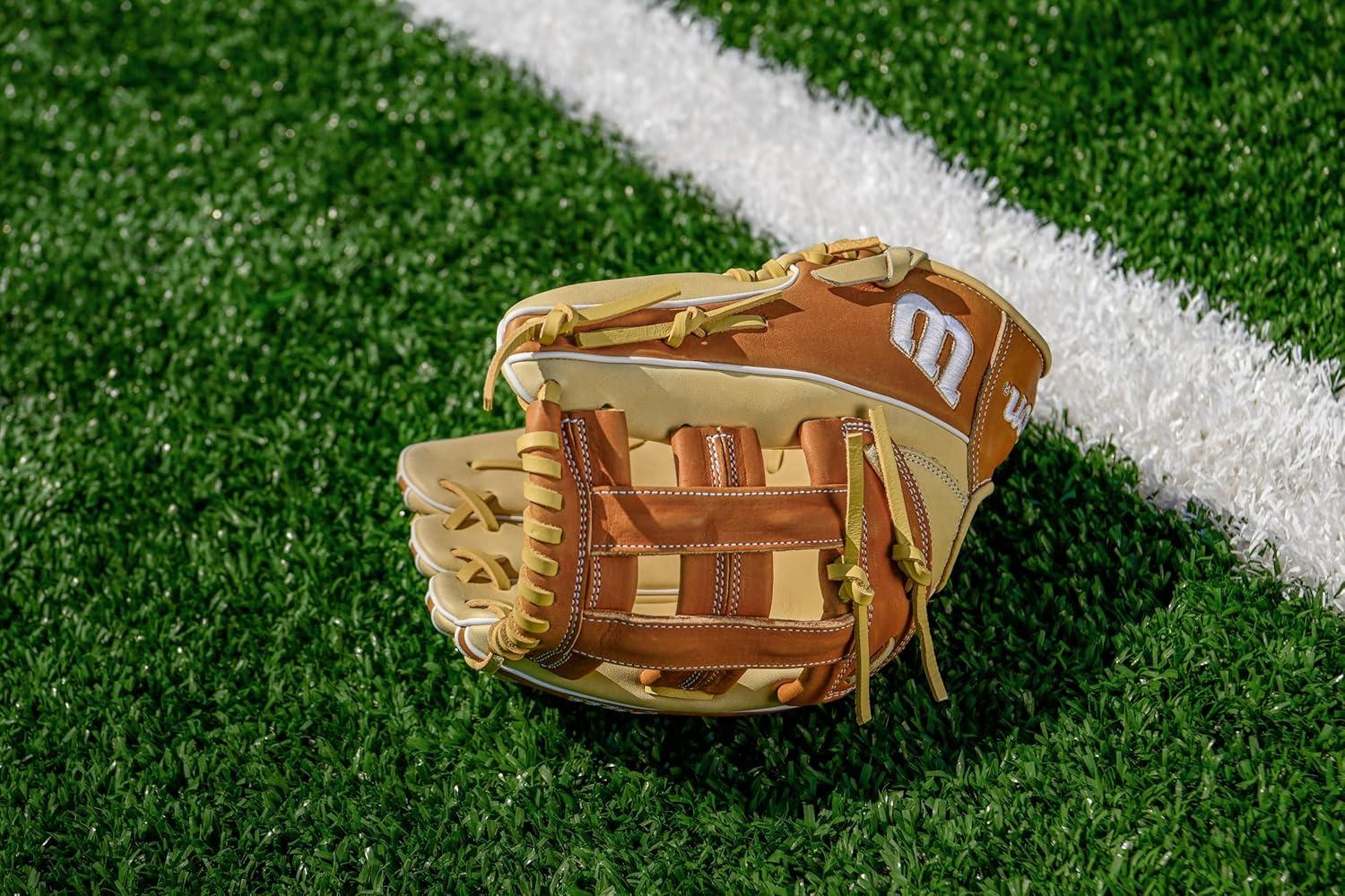 imageWilson 2026 A1000 Baseball GlovesBlondeSaddle TanWhite