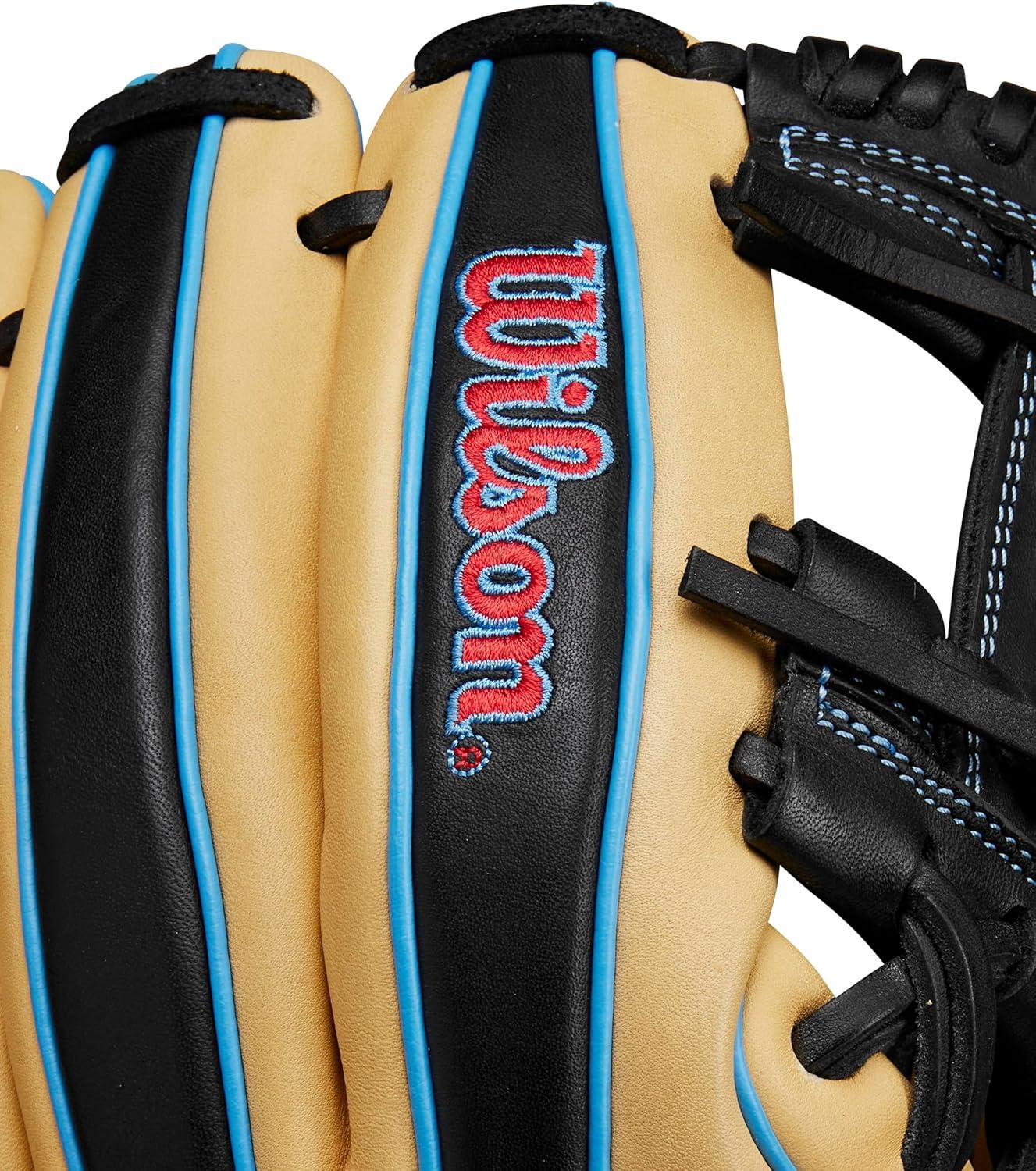 imageWilson Fall 2024 A1000 Infield Baseball GlovesBlondeBlackCool Blue