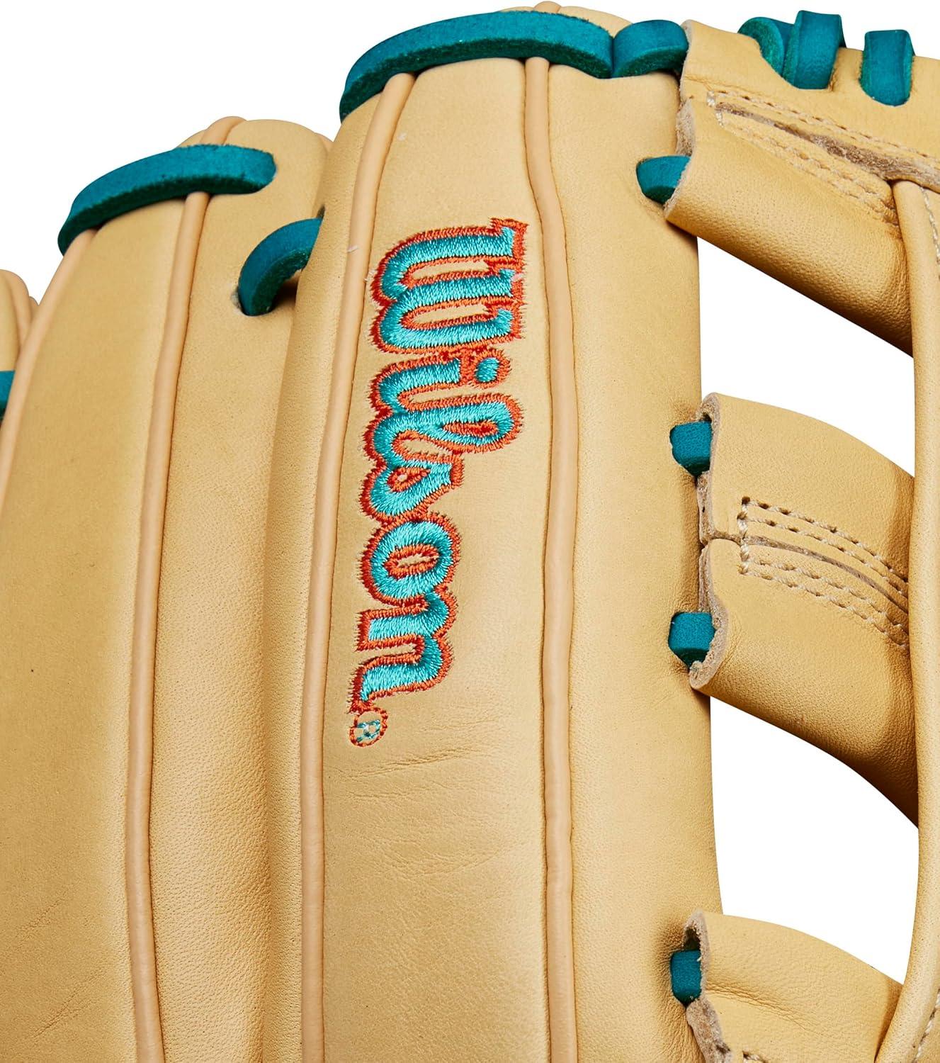 imageWilson Fall 2024 A1000 Infield Baseball GlovesBlondeTealOrange