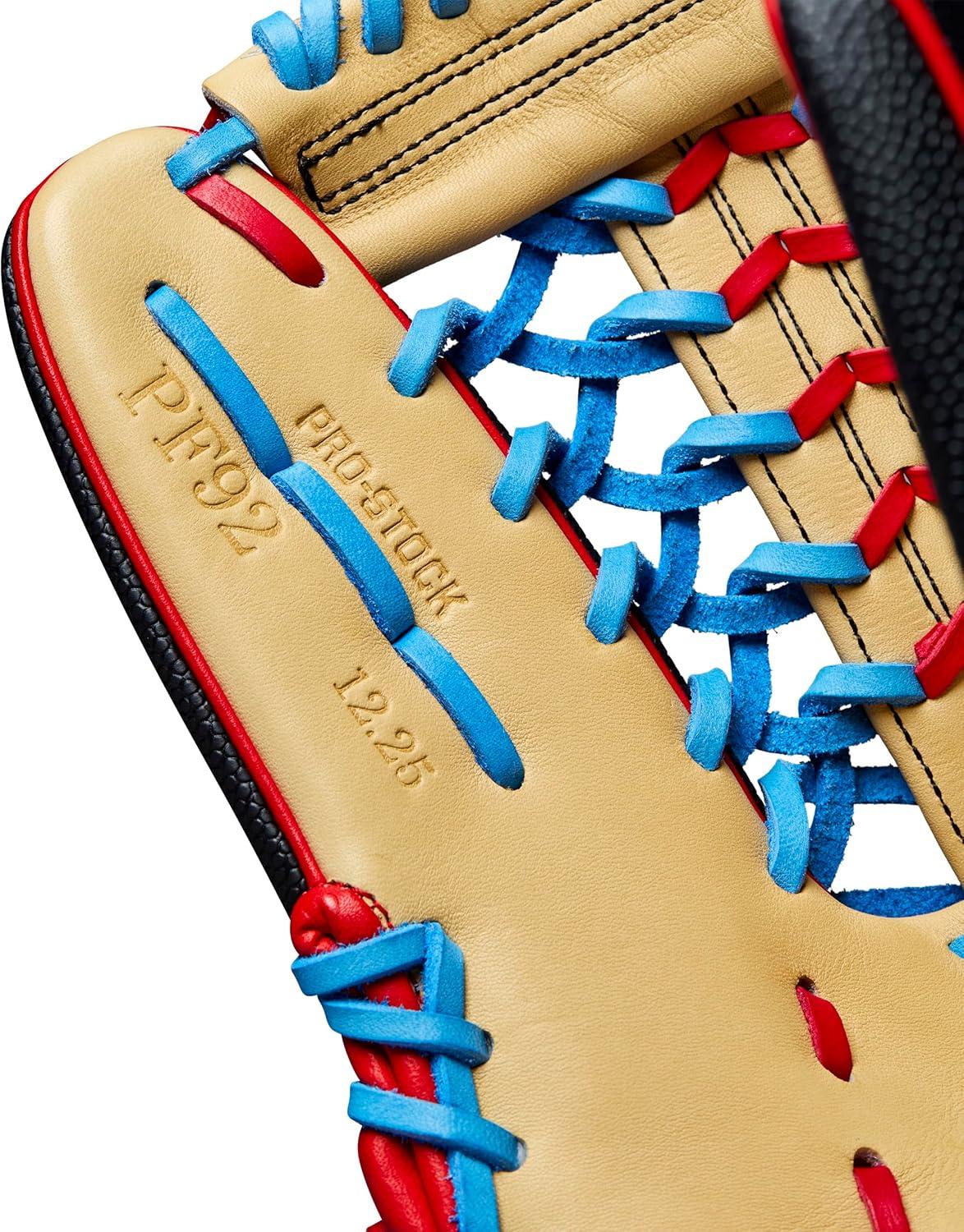 imageWilson Spring 2025 A2000 Baseball GlovesBlackRedSky Blue