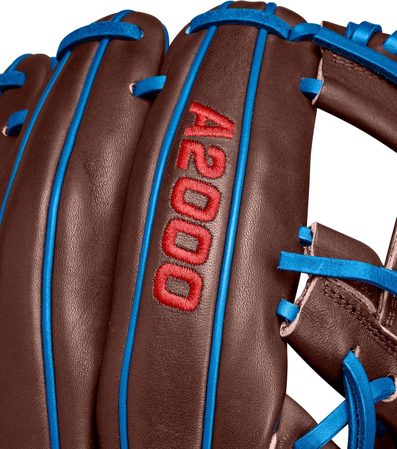 imageWilson Spring 2025 A2000 Baseball GlovesDark BrownRoyalRed