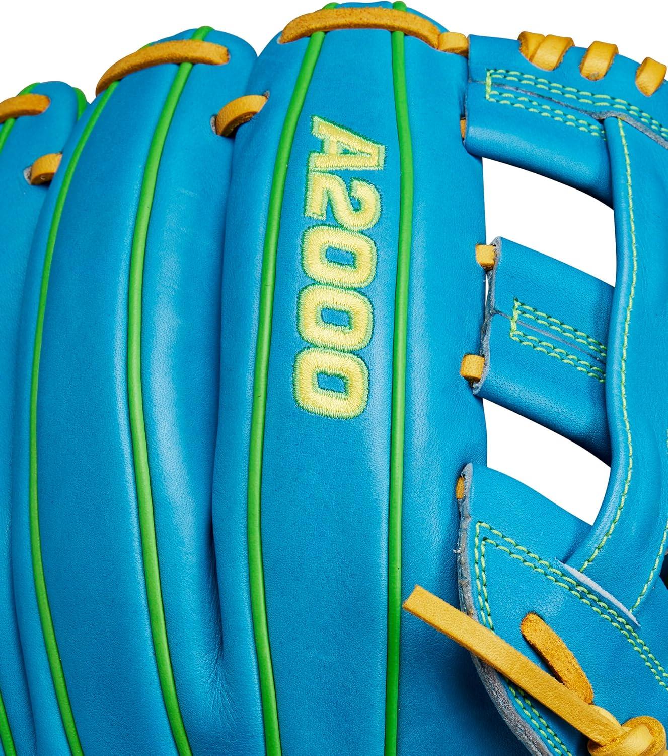 imageWilson Spring 2025 A2000 Baseball GlovesSky BlueOptic Yellow