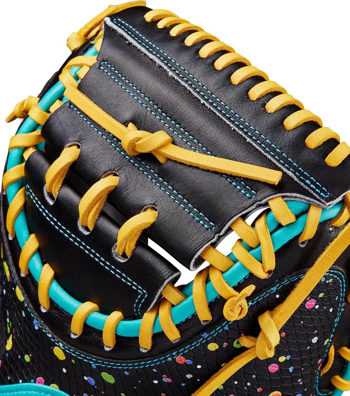 imageWilson Spring 2025 A2000 Baseball GlovesVarietyYellowTeal