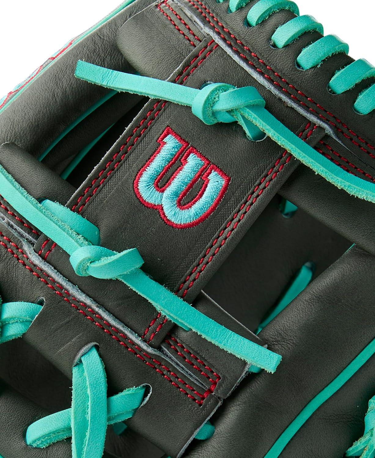 imageWilson Summer 2025 A2000 Baseball GlovesCharcoalSeafoamRed