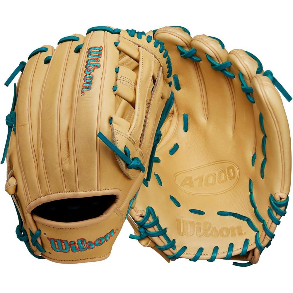 imageWilson Fall 2024 A1000 Infield Baseball GlovesBlondeTealOrange