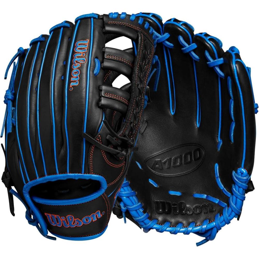 imageWilson Fall 2024 A1000 Outfield Baseball GlovesBlackRoyalOrange