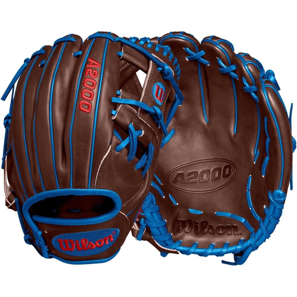 imageWilson Spring 2025 A2000 Baseball GlovesDark BrownRoyalRed