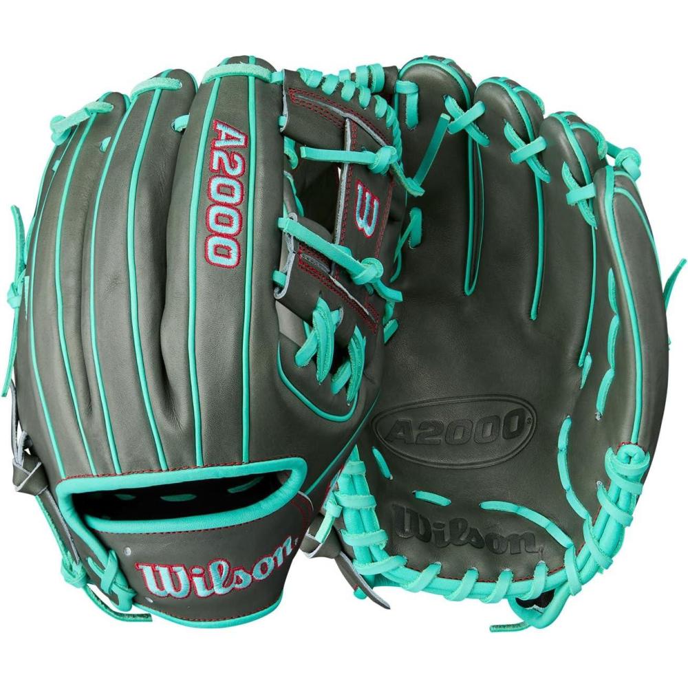 imageWilson Summer 2025 A2000 Baseball GlovesCharcoalSeafoamRed