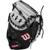 Wilson 2024 A1000 CM33 33” Baseball Catcher’s Mitt – Silver/Black/Red, Right Hand Throw