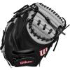 Wilson 2024 A1000 CM33 33” Baseball Catcher’s Mitt – Silver/Black/Red, Right Hand Throw