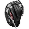 Wilson 2024 A1000 CM33 33” Baseball Catcher’s Mitt – Silver/Black/Red, Right Hand Throw