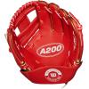 Wilson A200 Youth Baseball Gloves(Red/Metallic Gold)
