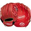 Wilson A200 Youth Baseball Gloves(Red/Metallic Gold)