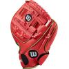 Wilson A200 Youth Baseball Gloves(Red/Metallic Gold)