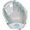 Wilson A200 Youth Baseball Gloves(Silver/White/Teal)