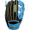 Wilson A500 Youth Baseball Gloves(Black/Cool Blue/Yellow)
