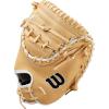 Wilson Fall 2024 A1000® CM33 33” Baseball Catcher’s Mitt – Blonde/Black/White, Right Hand Throw