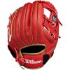 Wilson A200 Youth Baseball Gloves(Red/Metallic Gold)