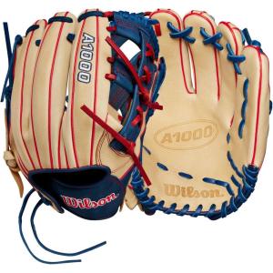 WILSON 2024 A1000 Infield Baseball Gloves – 11″, 11.5″, 11.75″ and 12″(Blonde/Navy/Red)