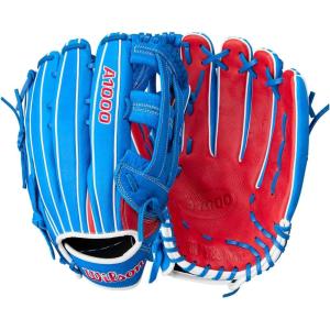 Wilson 2024 A1000 Outfield Baseball Gloves(Royal/Red/White)