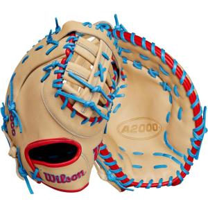 Wilson Spring 2025 A2000® Baseball Gloves(Blonde/Red/Sky Blue)