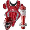 Wilson C200 Youth 3-Piece Catcher’s Gear Set(Scarlet)