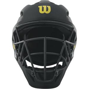 WILSON Pro Stock Titanium Umpire Helmet, Black, 7″-7 1/2″