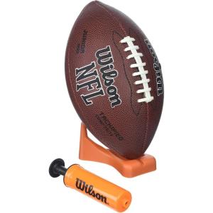 WILSON NFL Enforcer Football with Pump and Tee, tan