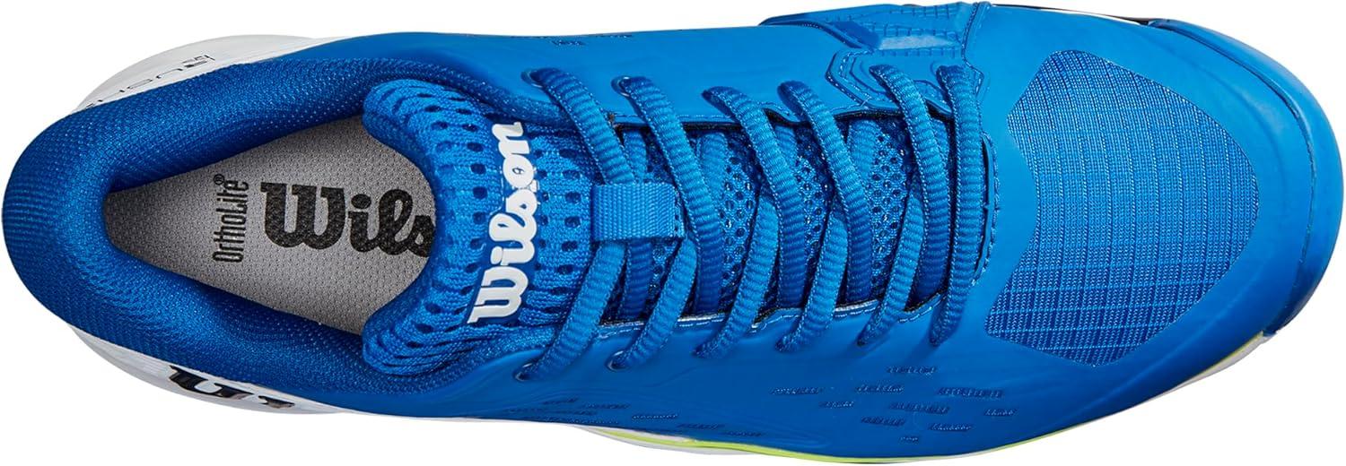 imageWILSON Rush Pro Ace Pickler Mens Pickleball Shoes Mens US Shoe Sizes Made for Pickleball CourtsLapis Blue White Safety Yellow