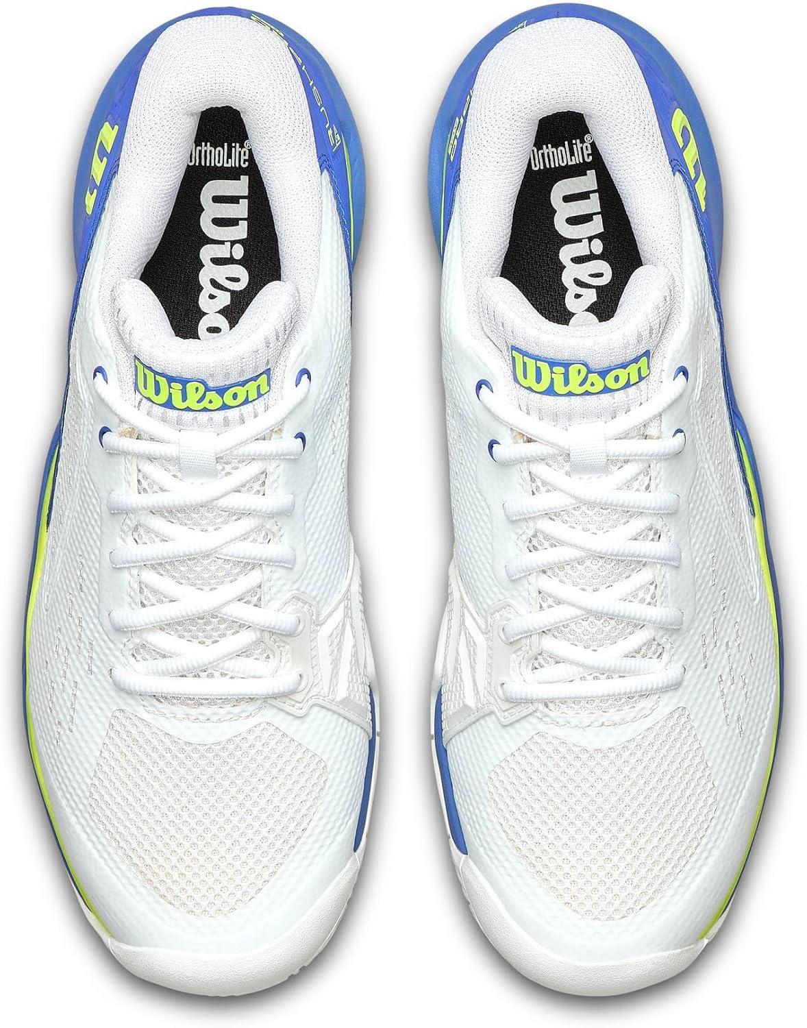 imageWILSON Rush Pro Ace Pickler Mens Pickleball Shoes Mens US Shoe Sizes Made for Pickleball CourtsWhiteAmparo BlueSafety Yellow