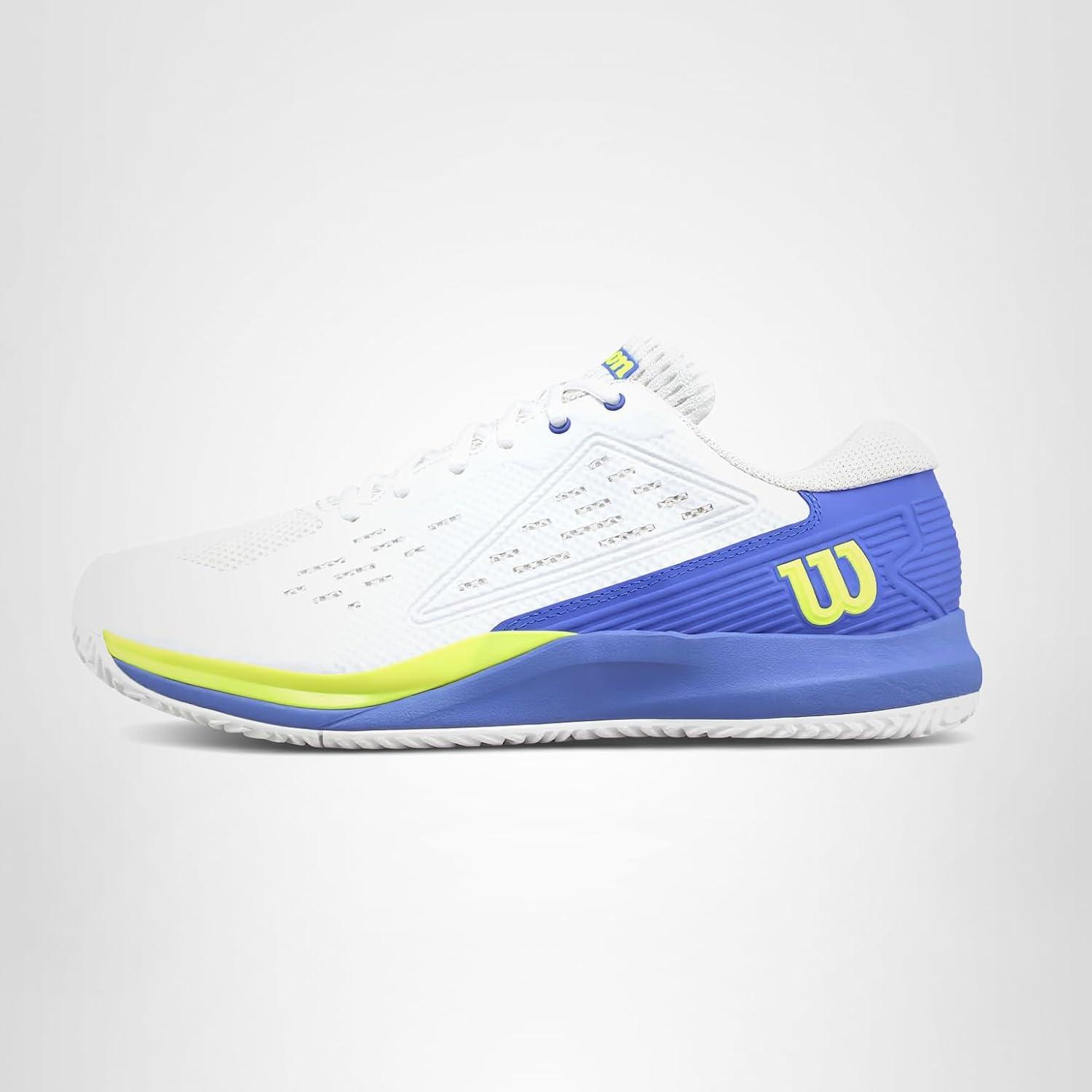 imageWILSON Rush Pro Ace Pickler Mens Pickleball Shoes Mens US Shoe Sizes Made for Pickleball CourtsWhiteAmparo BlueSafety Yellow