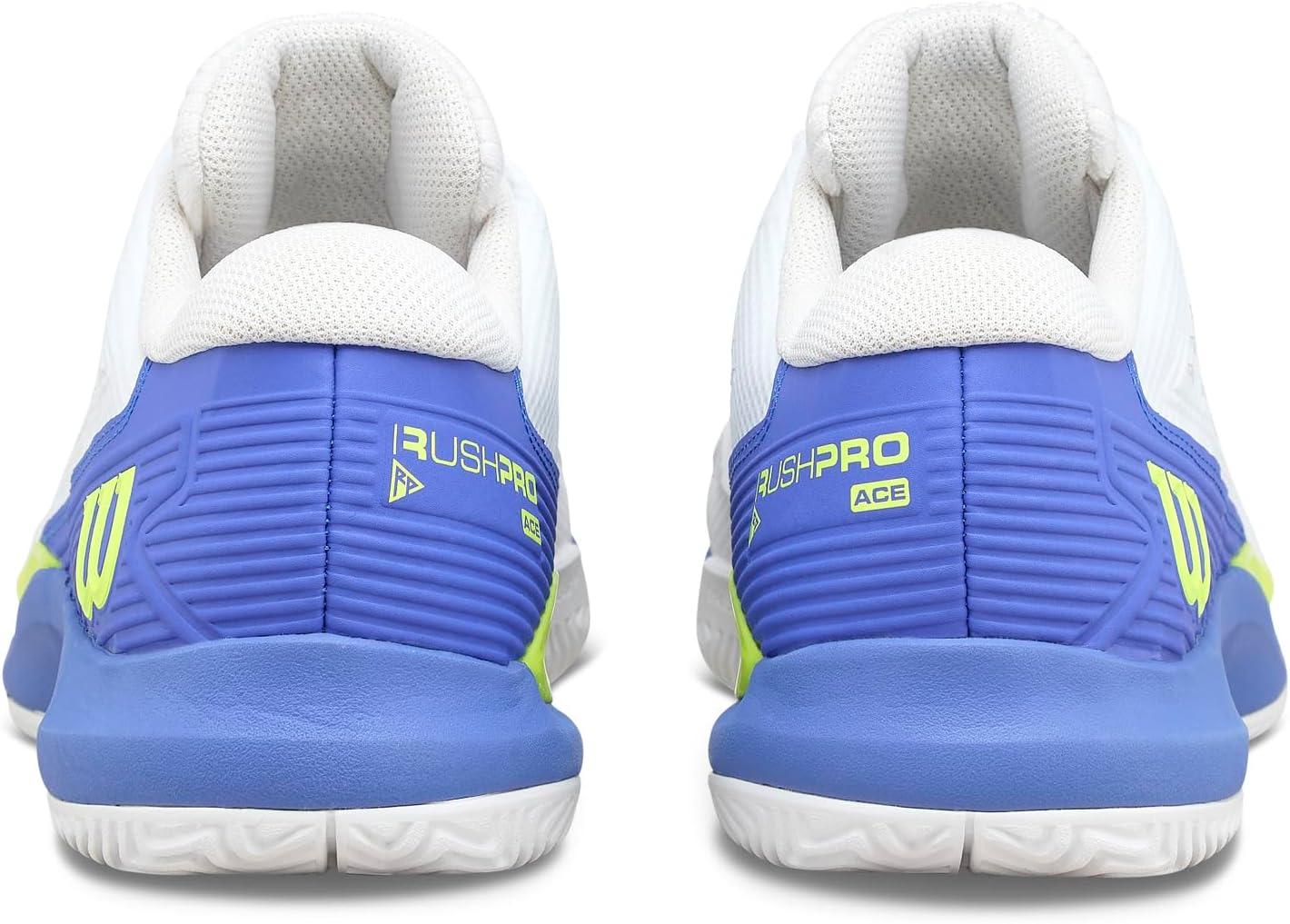 imageWILSON Rush Pro Ace Pickler Mens Pickleball Shoes Mens US Shoe Sizes Made for Pickleball CourtsWhiteAmparo BlueSafety Yellow