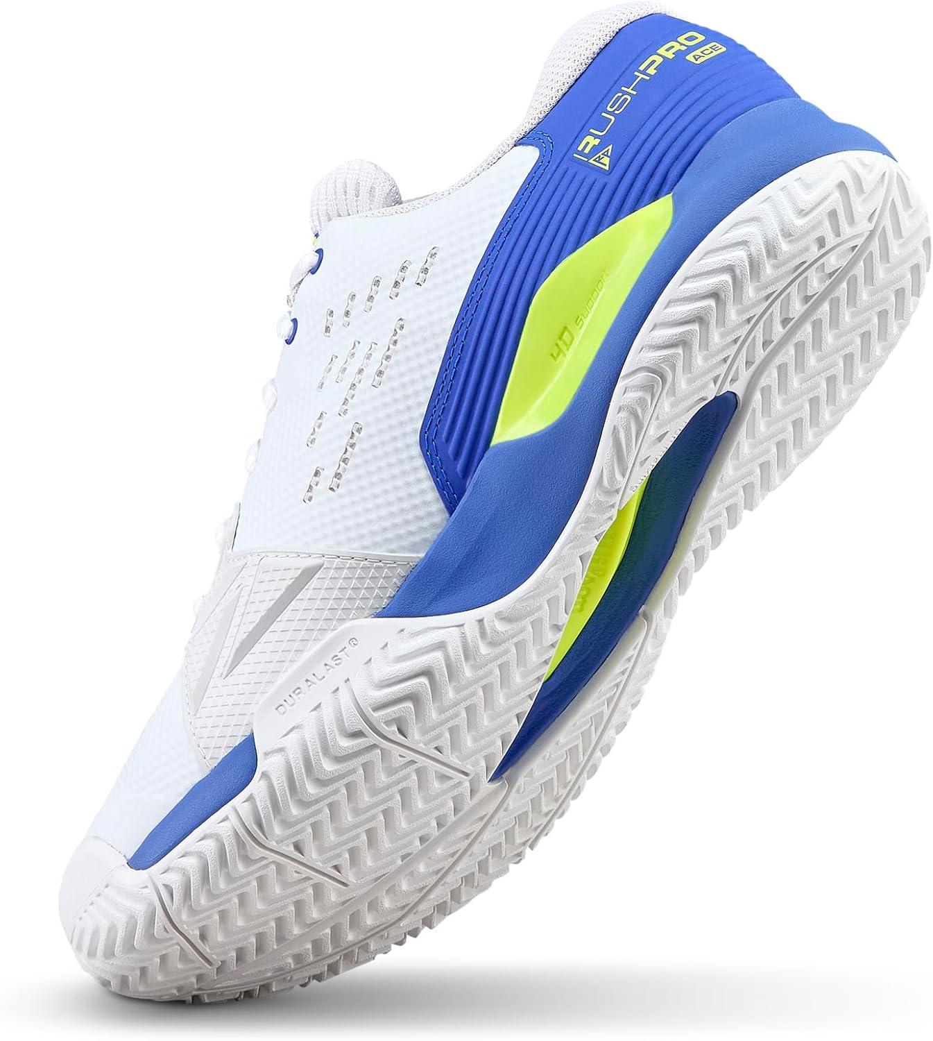 imageWILSON Rush Pro Ace Pickler Mens Pickleball Shoes Mens US Shoe Sizes Made for Pickleball CourtsWhiteAmparo BlueSafety Yellow