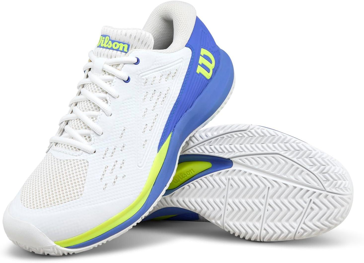 imageWILSON Rush Pro Ace Pickler Mens Pickleball Shoes Mens US Shoe Sizes Made for Pickleball CourtsWhiteAmparo BlueSafety Yellow