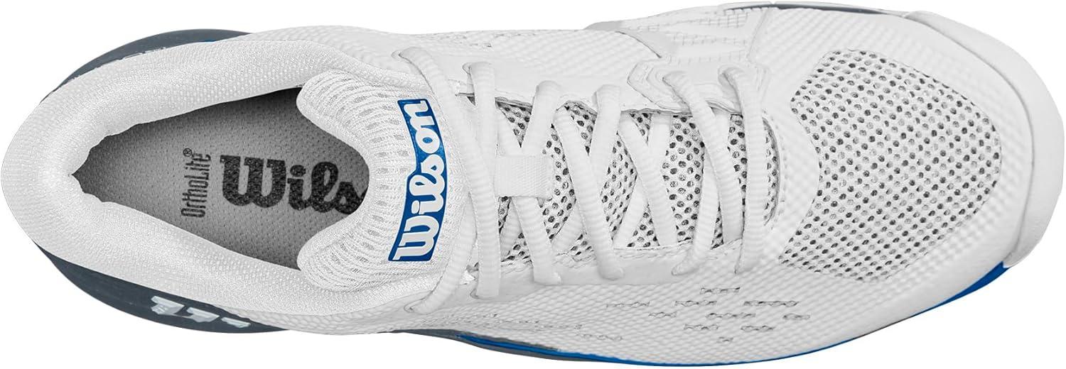 imageWILSON Rush Pro Ace Pickler Mens Pickleball Shoes Mens US Shoe Sizes Made for Pickleball CourtsWhiteGreyClassic Blue