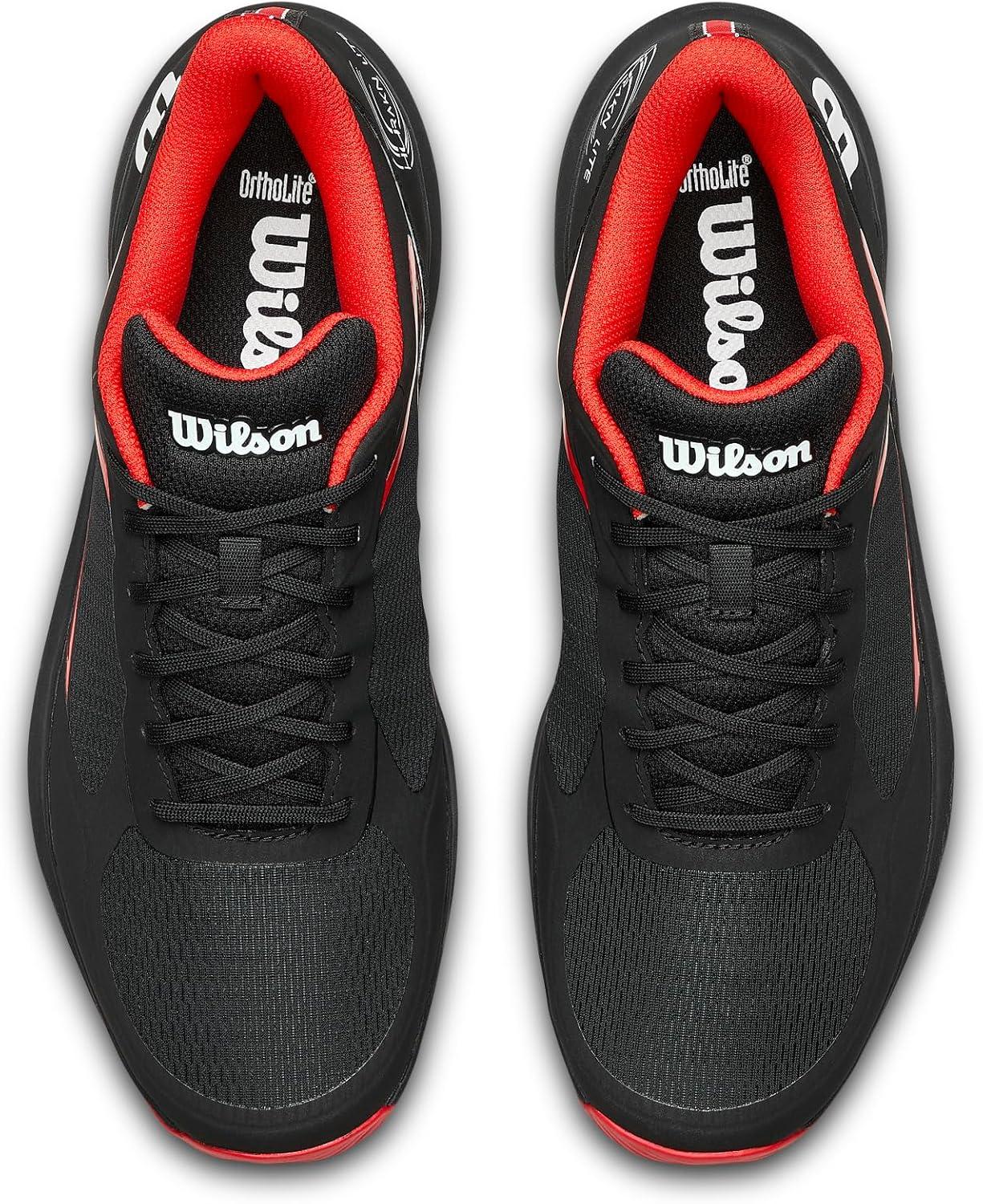 imageWilson Mens Mens Hurakn Lite Padel ShoesBlackInfaredWhite