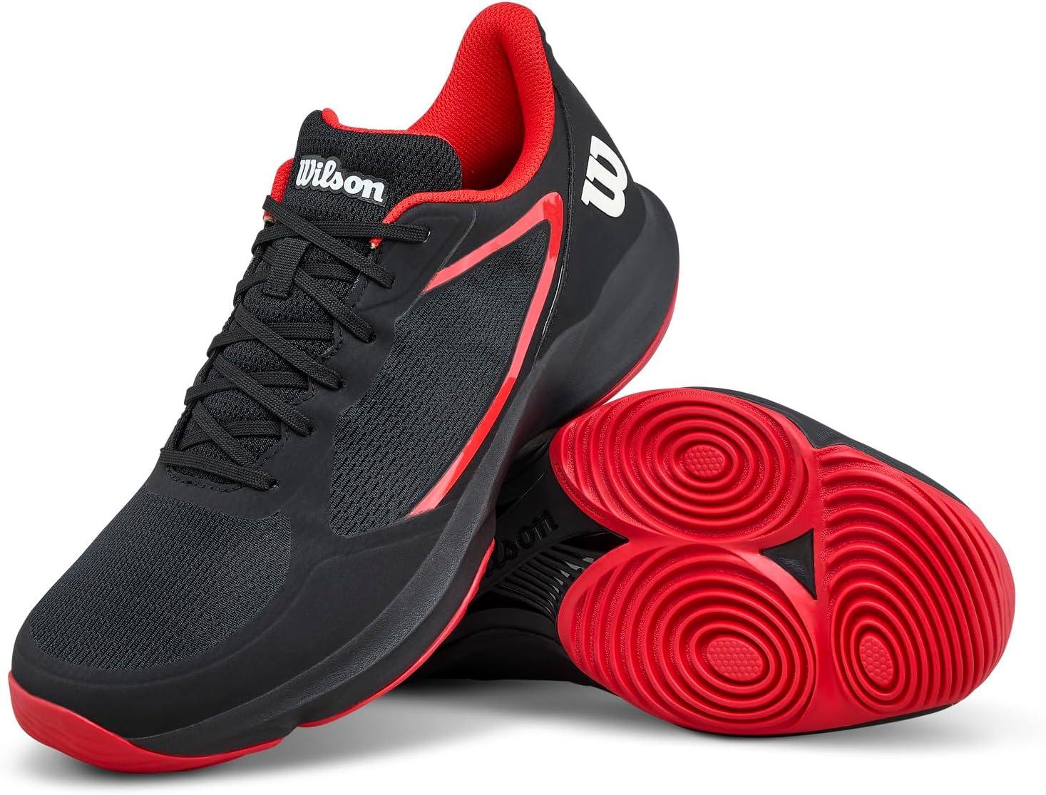 imageWilson Mens Mens Hurakn Lite Padel ShoesBlackInfaredWhite