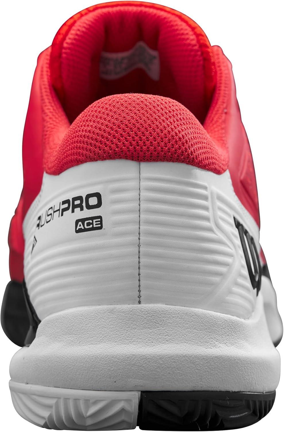 imageWilson Mens Rush Pro Ace Tennis ShoesInfrared White Black