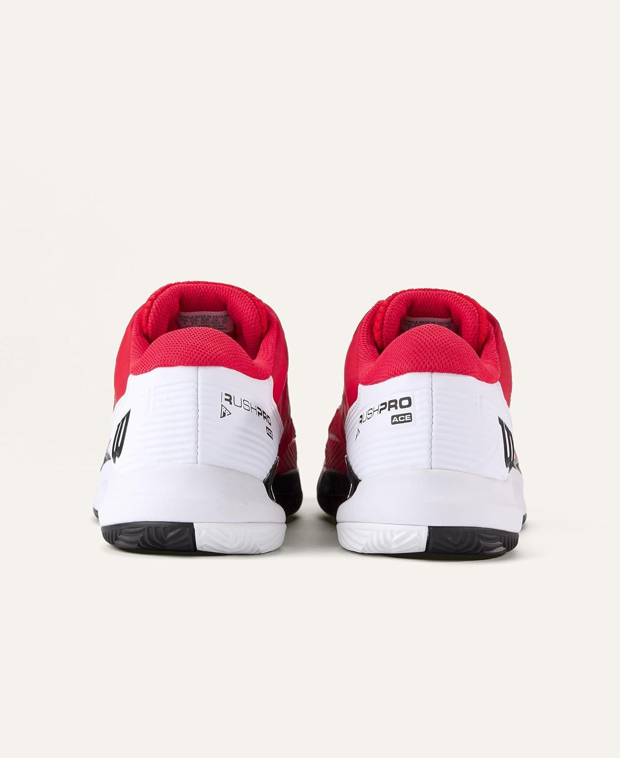 imageWilson Mens Rush Pro Ace Tennis ShoesInfrared White Black