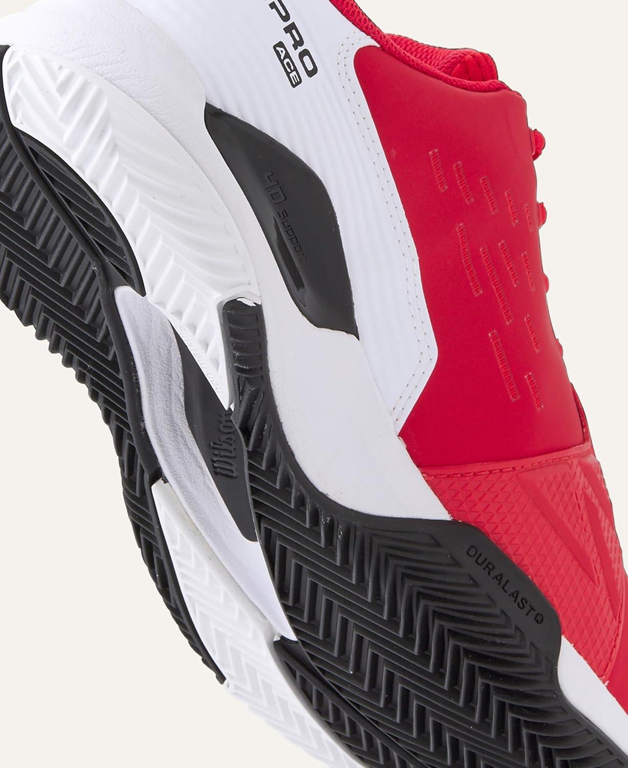imageWilson Mens Rush Pro Ace Tennis ShoesWhite Infrared Black