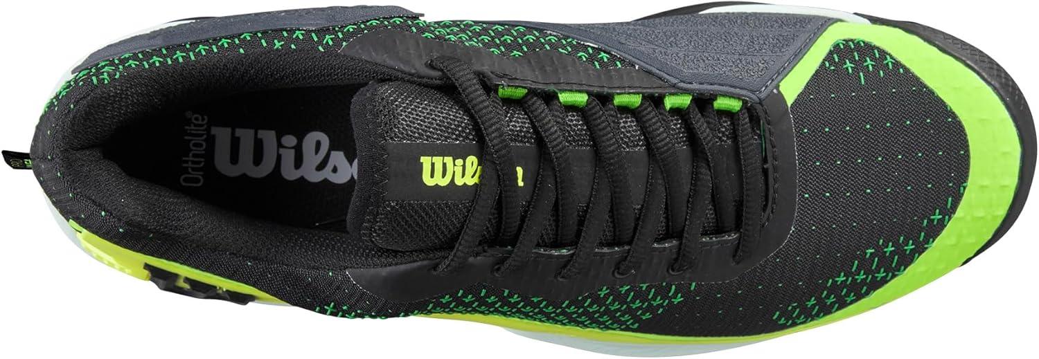 imageWilson Mens Rush Pro Extra Duty Mens Tennis ShoesBlackSafety YellowGreen Gecko
