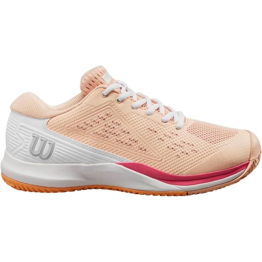 imageWILSON Rush Pro Ace Pickler Mens Pickleball Shoes Mens US Shoe Sizes Made for Pickleball CourtsPeach Parfait White Tangerine