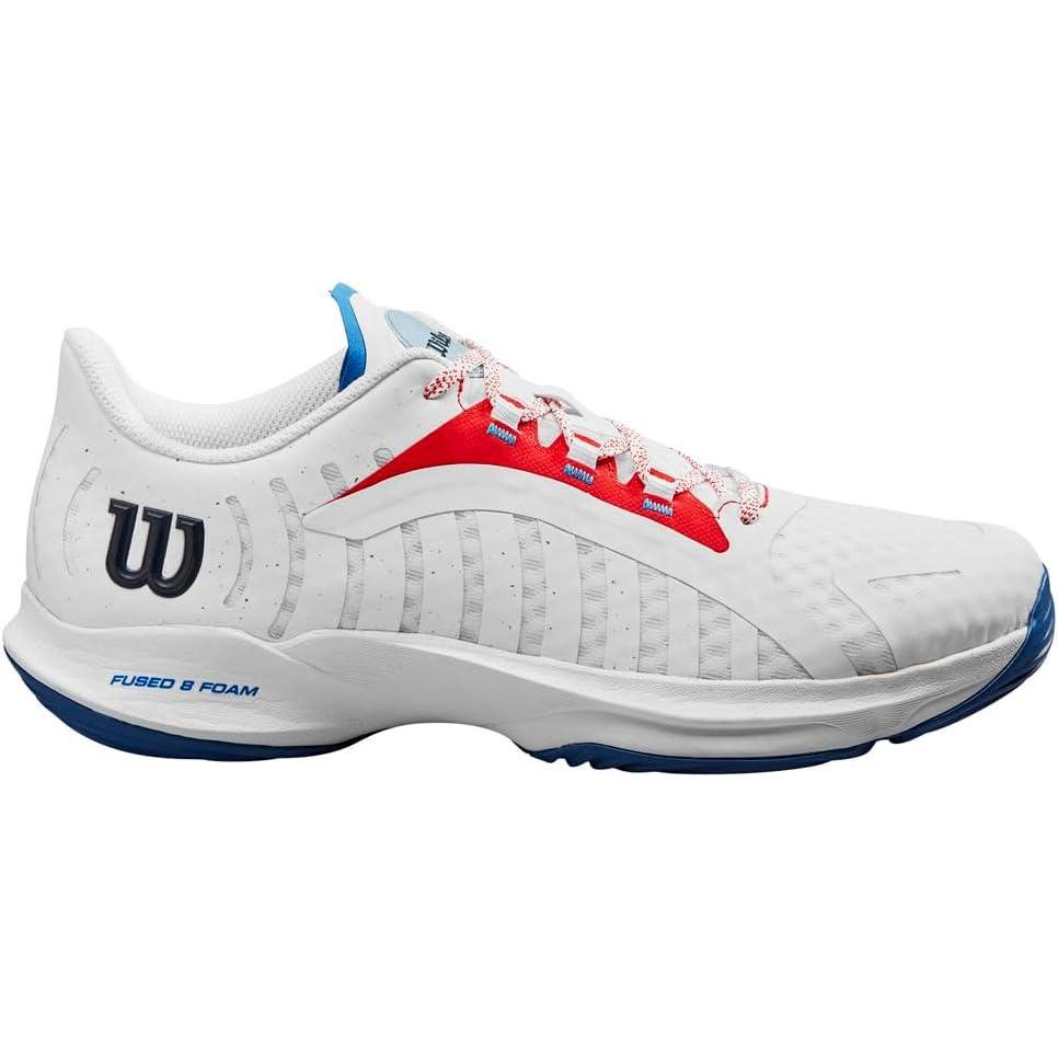 imageWILSON Rush Pro Ace Pickler Mens Pickleball Shoes Mens US Shoe Sizes Made for Pickleball CourtsWhite Wilson Red Deja Vu Blue
