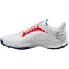 WILSON Rush Pro Ace Pickler Men’s Pickleball Shoes – Men’s US Shoe Sizes, Made for Pickleball Courts(White Wilson Red Deja Vu Blue)
