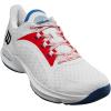 WILSON Rush Pro Ace Pickler Men’s Pickleball Shoes – Men’s US Shoe Sizes, Made for Pickleball Courts(White Wilson Red Deja Vu Blue)