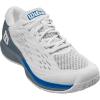 WILSON Rush Pro Ace Pickler Men’s Pickleball Shoes – Men’s US Shoe Sizes, Made for Pickleball Courts(White/Grey/Classic Blue)